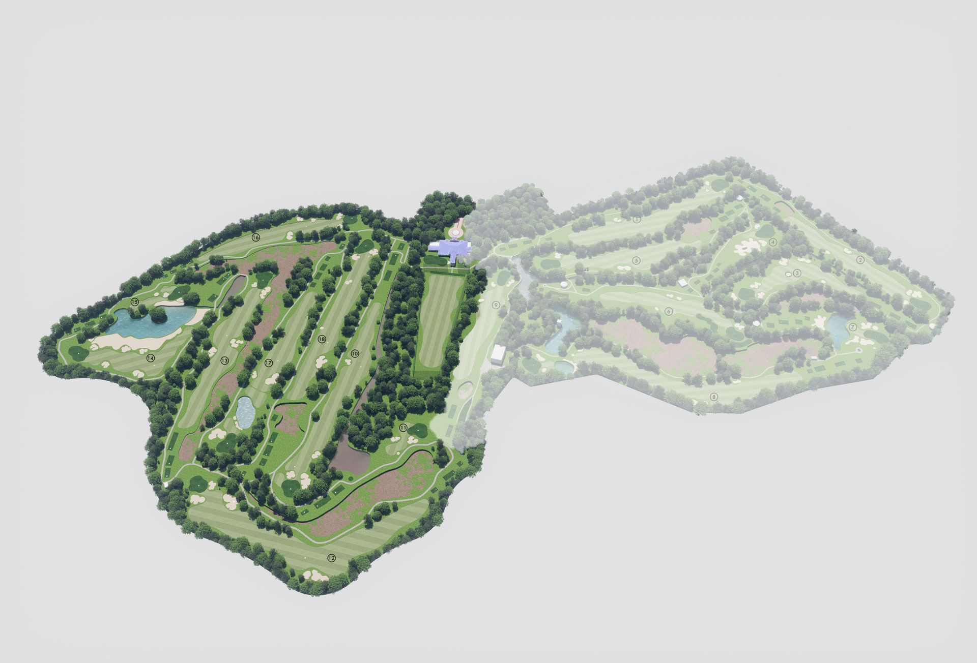 CENTRAL 코스 강조